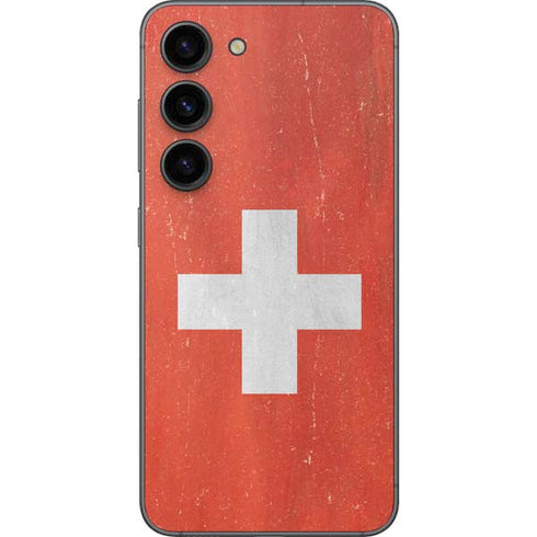 Switzerland Flag Distressed Galaxy S23 Skin